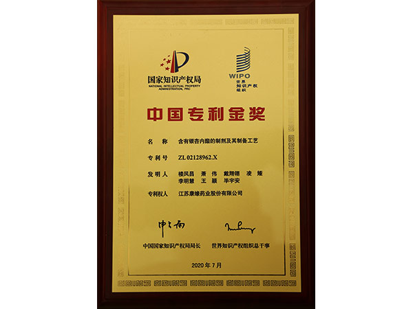 第21屆中國專利金獎